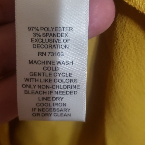 Sz L mustard yellow blouse, long sleeve - Picture 4 of 6